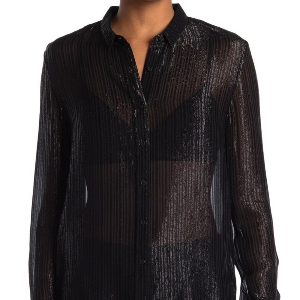 RTA Denim Blythe silk blend blouse